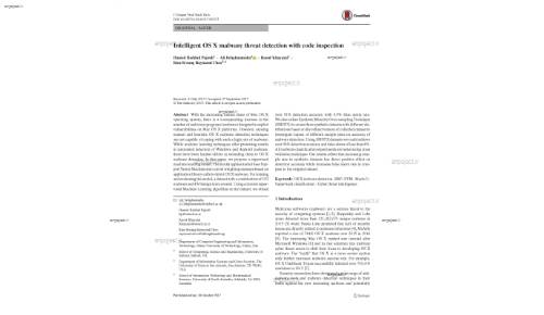 Intelligent OS X malware threat detection with code inspection